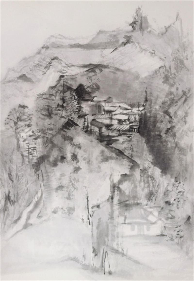 《东湖村》45×55cm