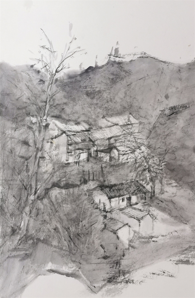 《大浦乡村》45×55cm