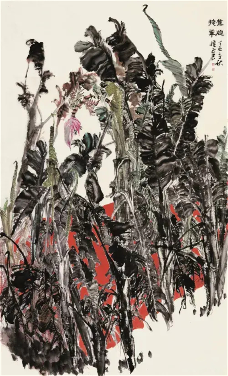 《蕉窗掩翠》145×235cm