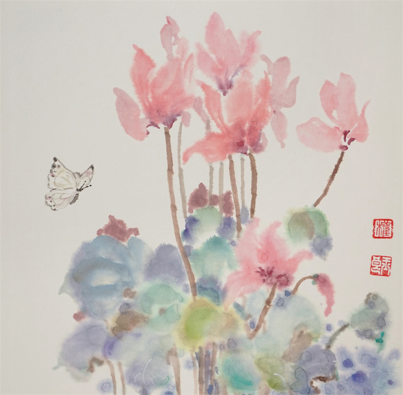 《发我枝上花》33cm×33cm