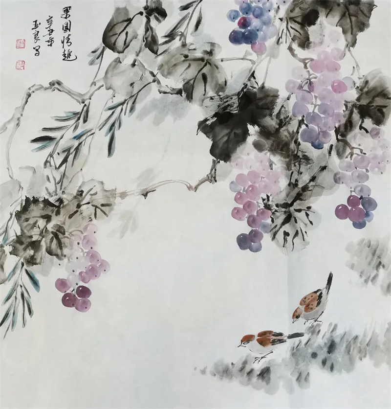 《果园情趣》50cm×50cm