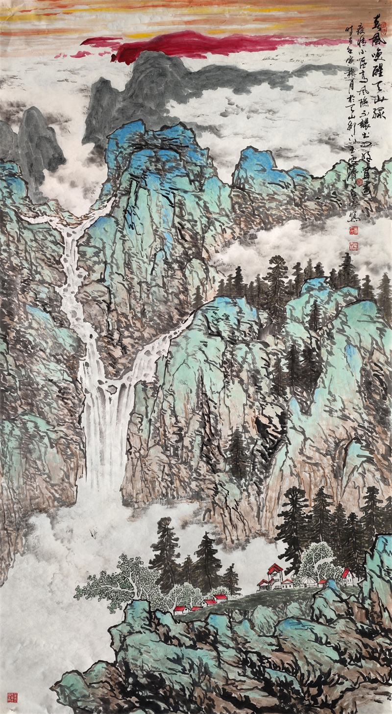 《春风唤醒天山绿》180×97cm