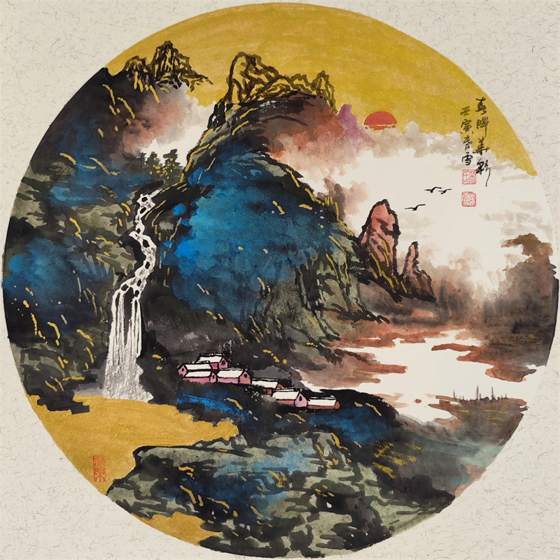 《春晖华彩》50×50cm