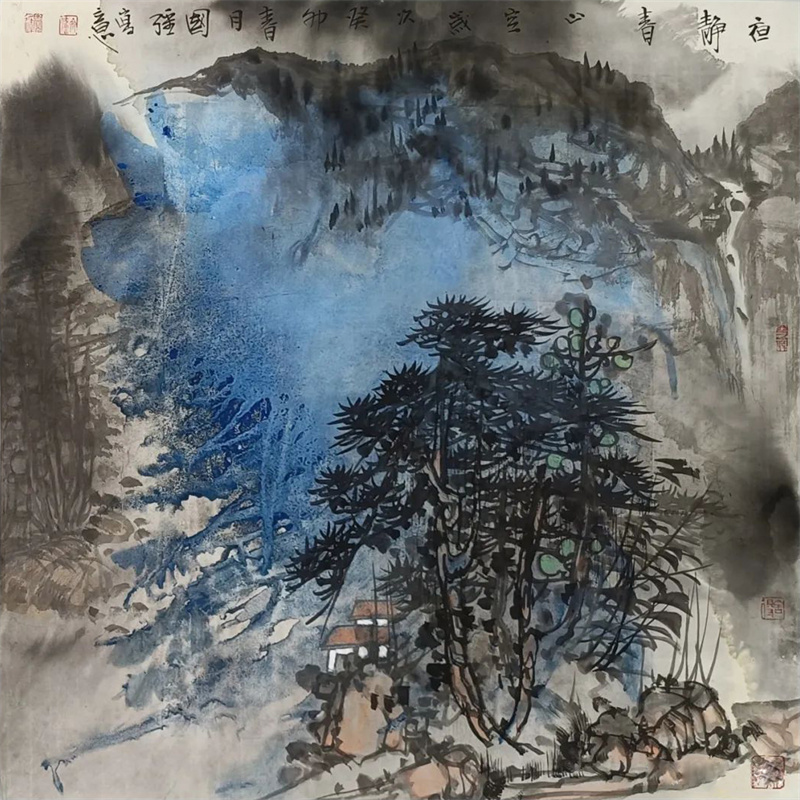 《夜静春山空》68×68cm