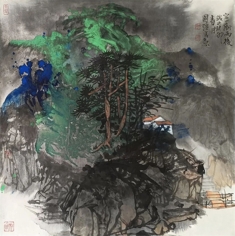 《空山新雨后》68×68cm